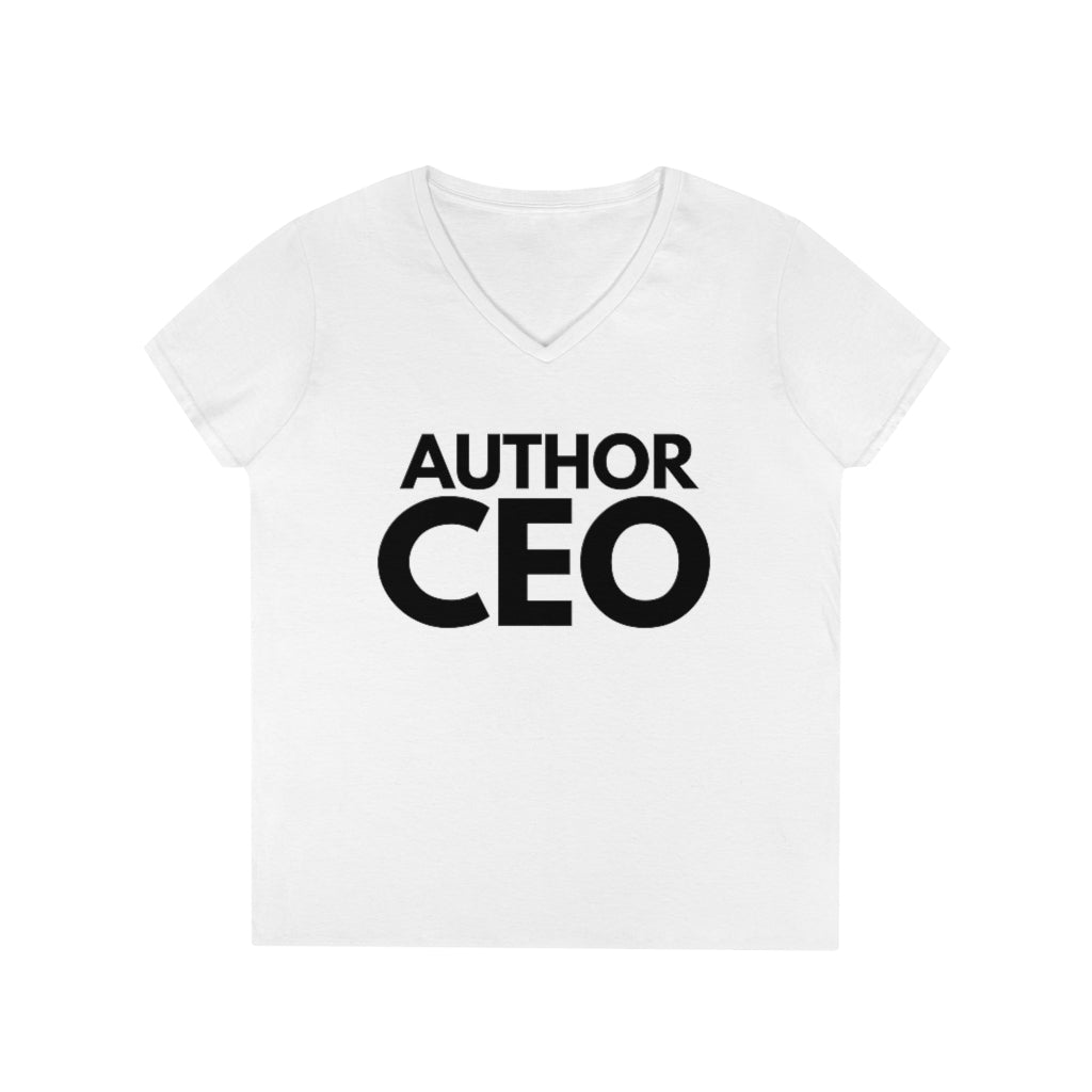 Published + Black Author CEO Ladies' V-Neck T-Shirt