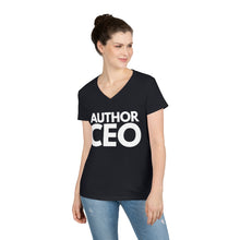 Load image into Gallery viewer, Published + Black Author CEO Ladies&#39; V-Neck T-Shirt
