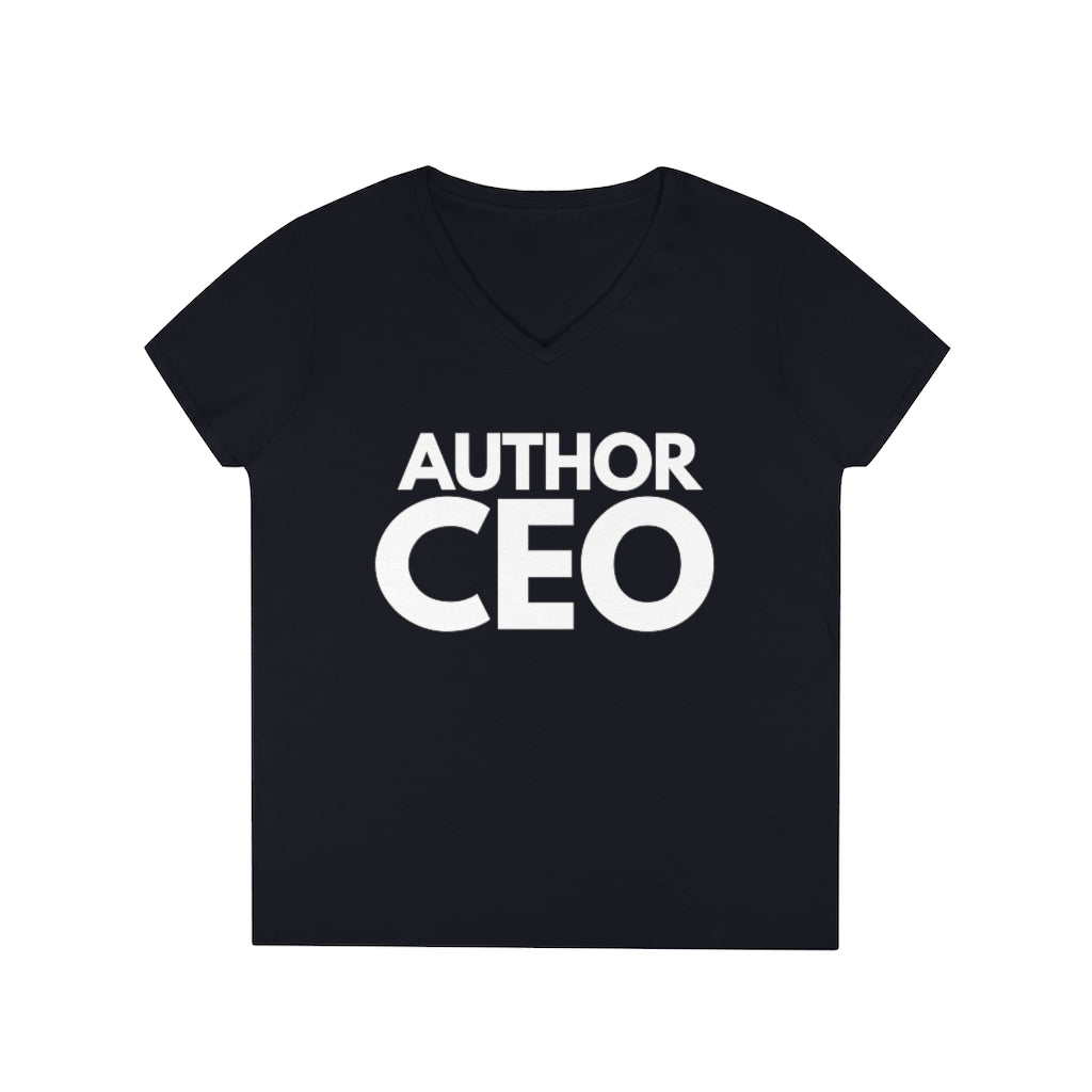 Published + Black Author CEO Ladies' V-Neck T-Shirt