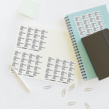 Load image into Gallery viewer, Published + Black Sticker Sheets
