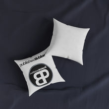 Load image into Gallery viewer, Published &amp; Black Square Pillow - White Back
